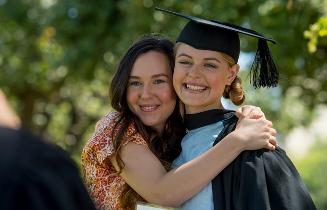 University graduates celebrating in Adelaide